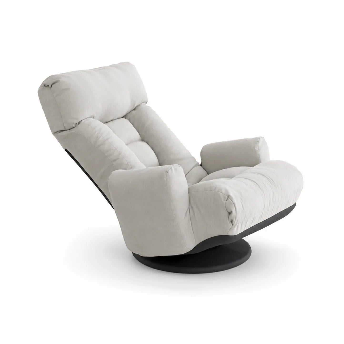 Fauteuil inclinable pivotant en tissu polyester Gris clair