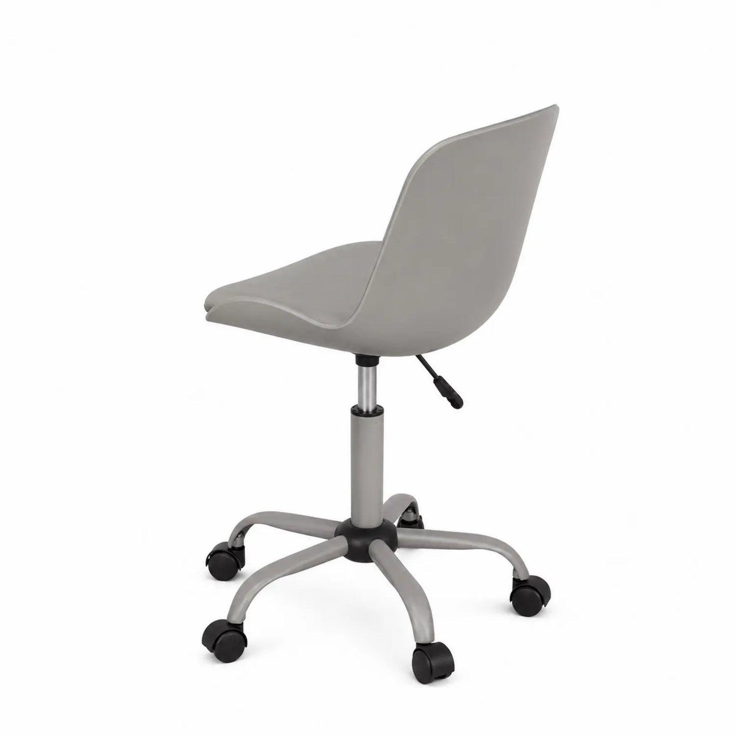 Chaise de bureau en métal et polypropylène gris avec hauteur réglable