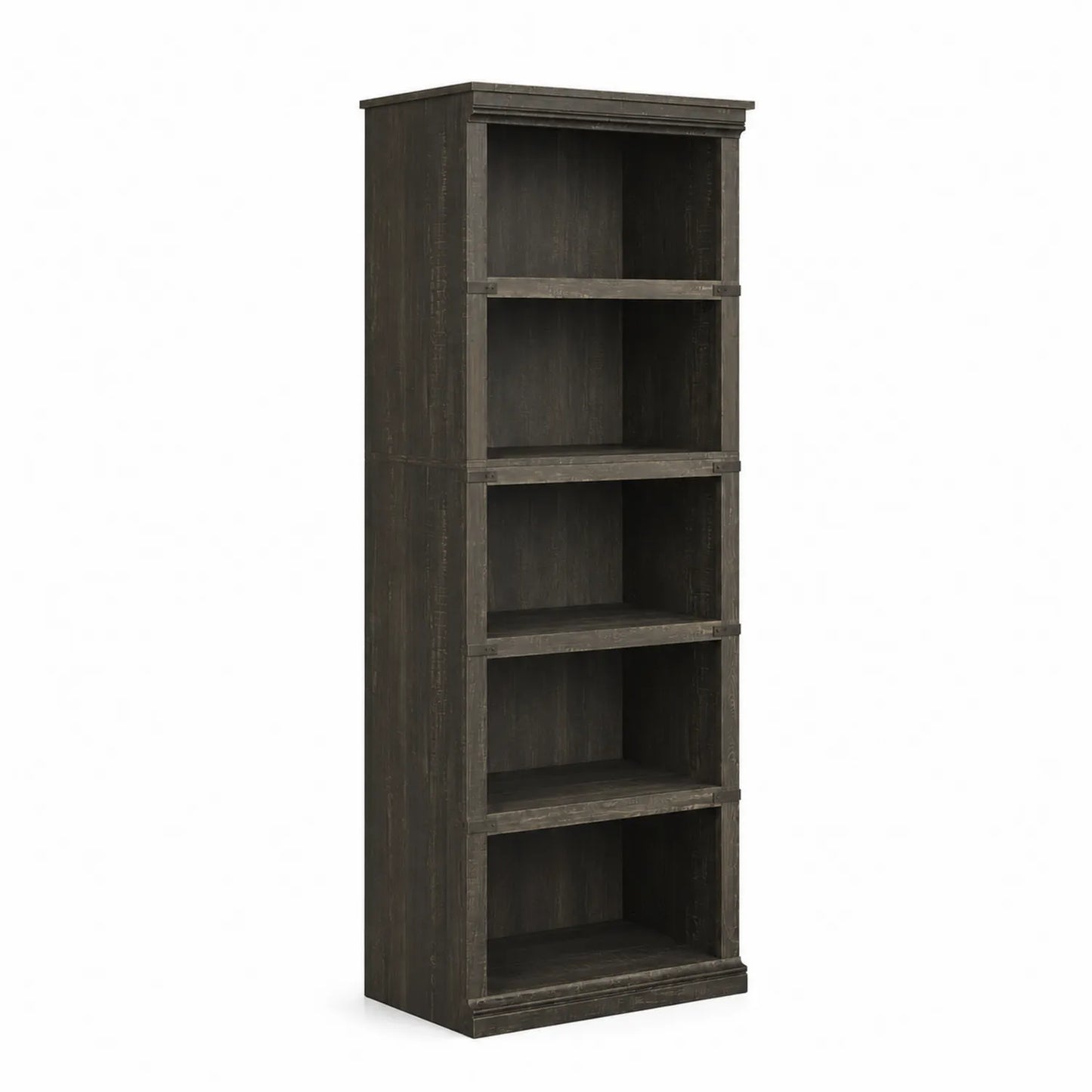 Étagère haute en bois composite marron foncé