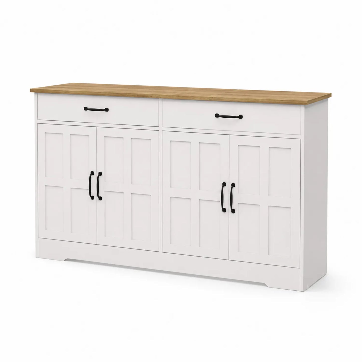 Buffet en bois MDF avec 4 portes et 2 tiroirs