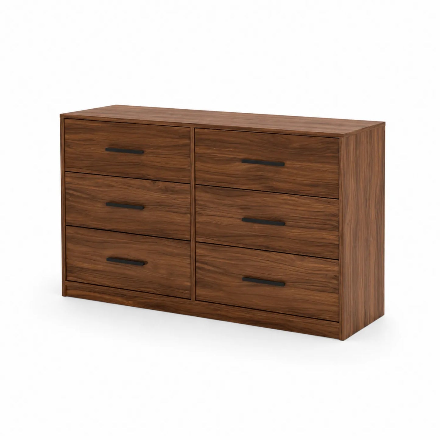 Commode en bois de noyer à 6 tiroirs
