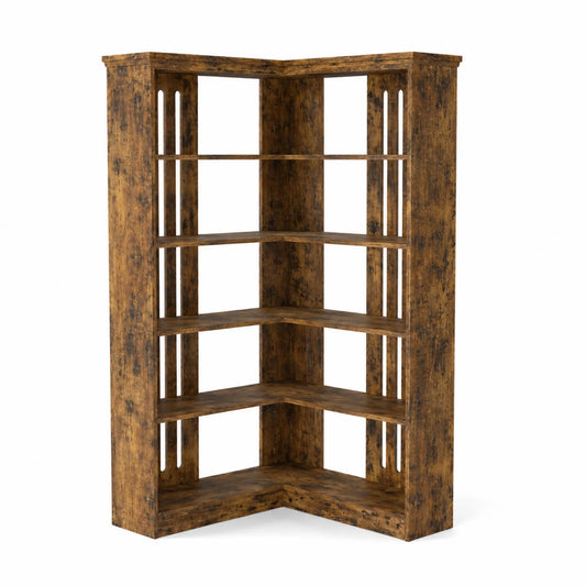 Étagère d'angle en bois Marron