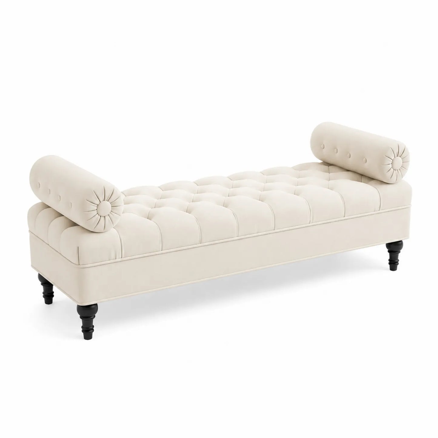 Banc en bois et tissu Beige