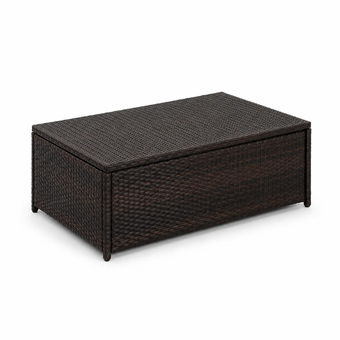 Table basse d'extérieur en rotin marron 110x60x35 cm